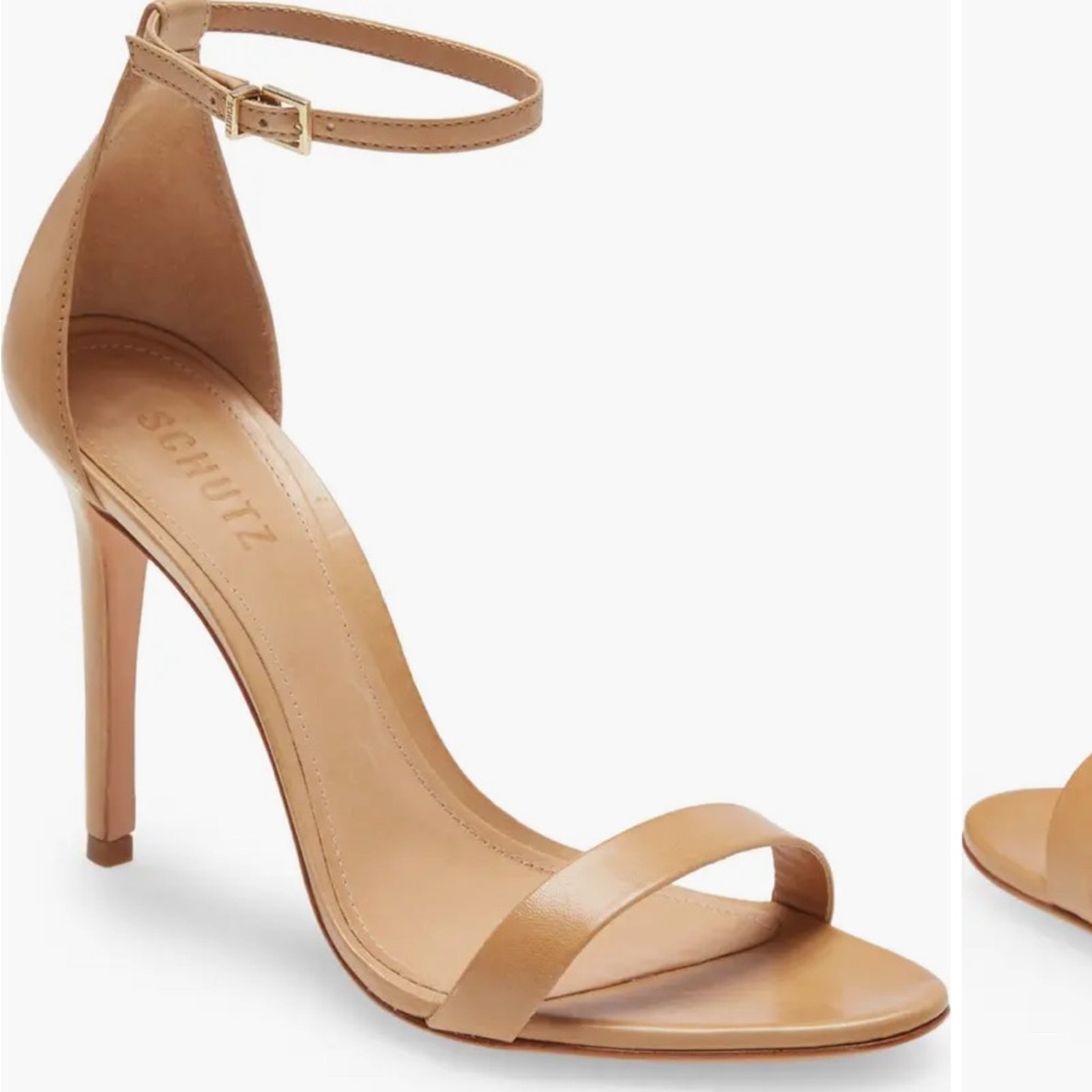 NWT Schutz Cadey Lee Sandals in Lightwood Leather. Size 7. Never worn.